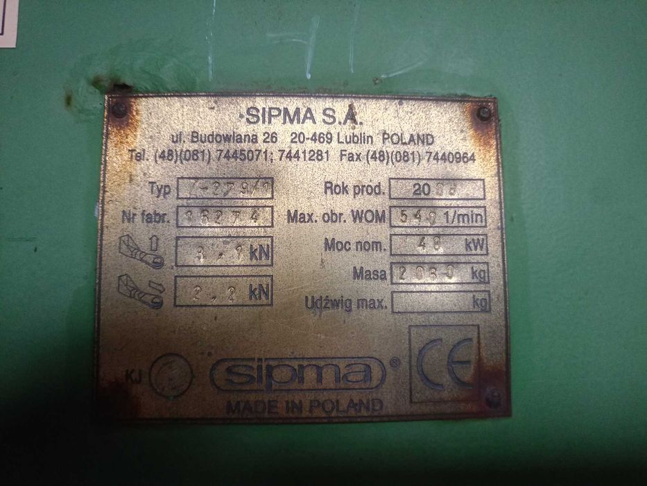 Prasa rolująca Sipma Z279/1 Farma 2, nie Claas, Krone, Welger,