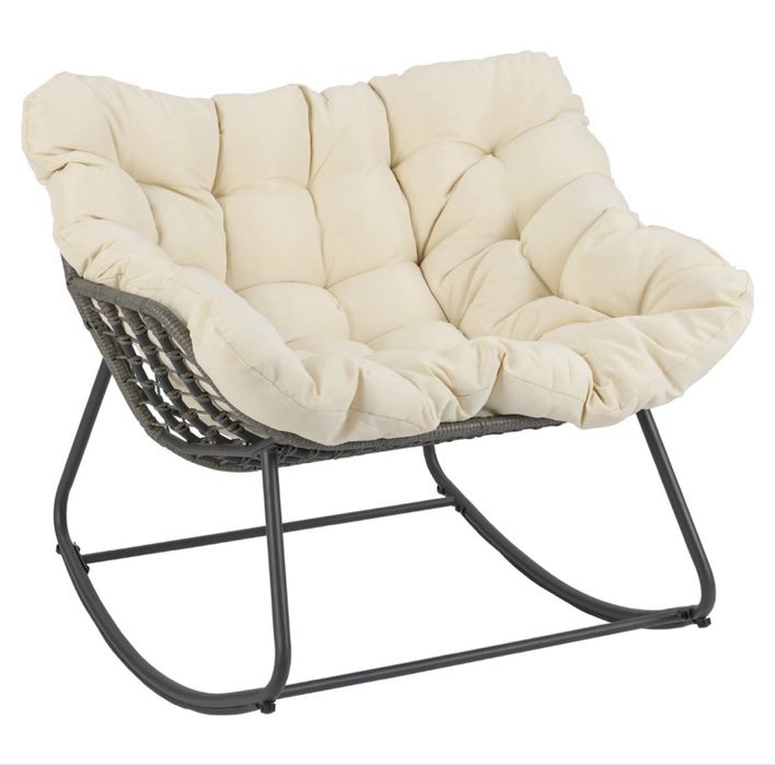 Fotel bujany z poduchą