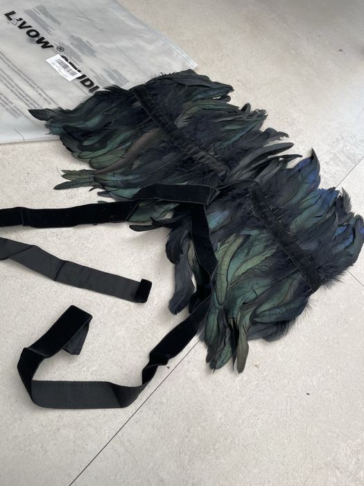 Kostium przebranie narzutka z piór kolnierz halloween karnawał cosplay