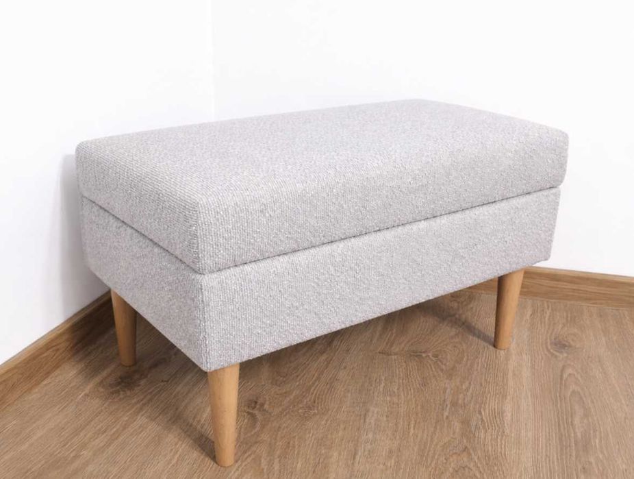 Ławka pufa taboret otwierana 60 cm tapicerowana schowek pojemnik