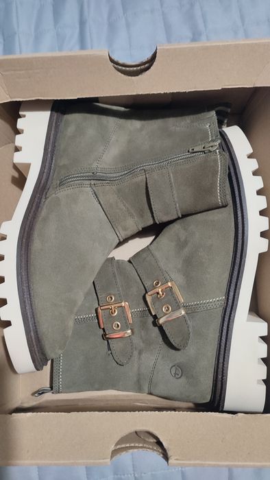 Buty, zimowe, Tamaris, naturalna skóra