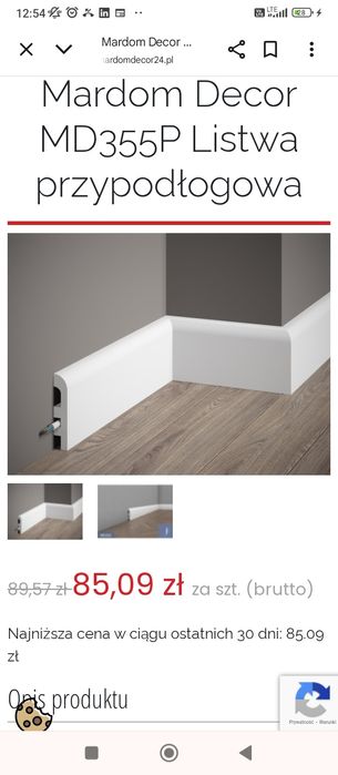 Listwa przypodłogowa MD355p 40zl sztuka