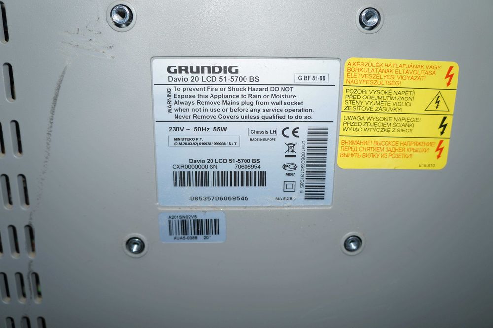 Tv Grundig Dario (20 polegadas): 2 euros