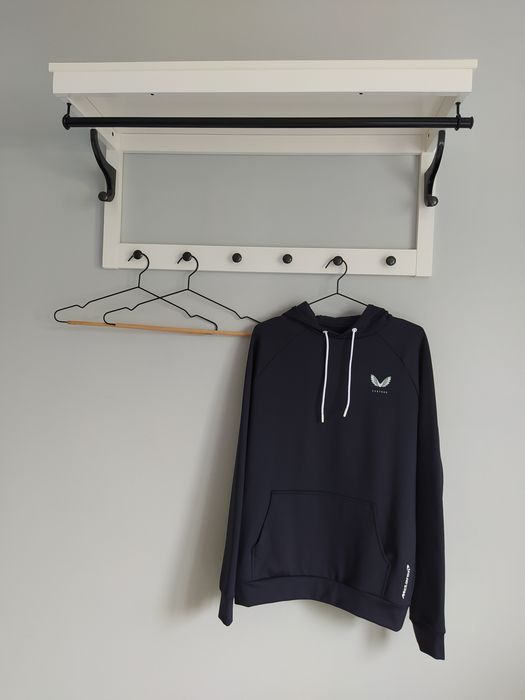 Granatowa męska bluza z kapturek, kangurka Softshell Castore Mclaren