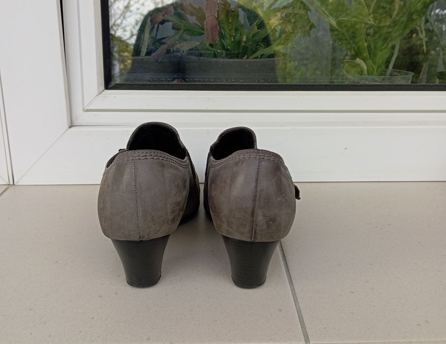Szare skórzane buty Gabor, rozmiar 3,5 G