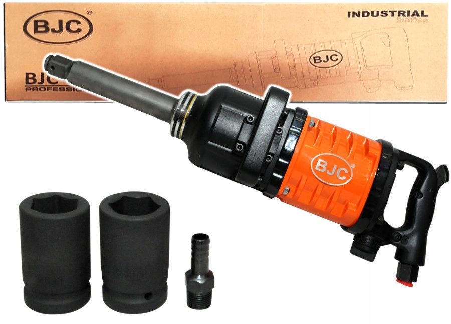 Klucz Udarowy Pneumatyczny Bjc 997 1' 5500Nm 2 Nasadki Wąż Zestaw
