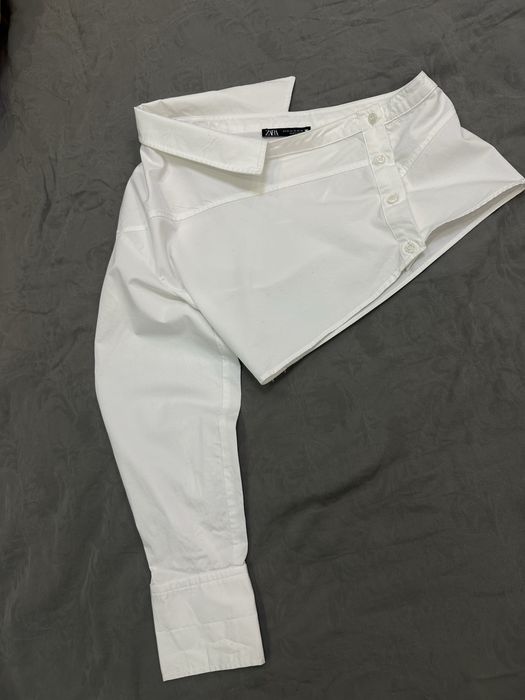 Вкорочена рубашка на 1 плече ZARA