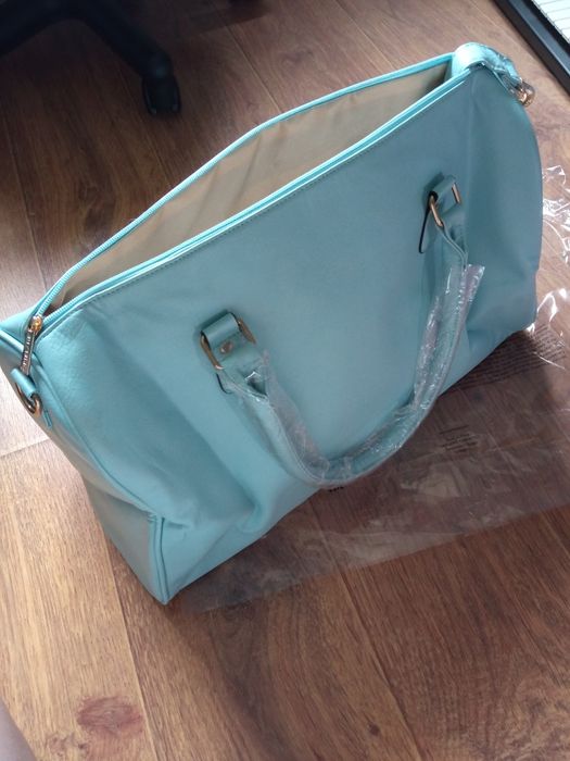 NOWA torba duża weekendowa błękitna, mommy bag