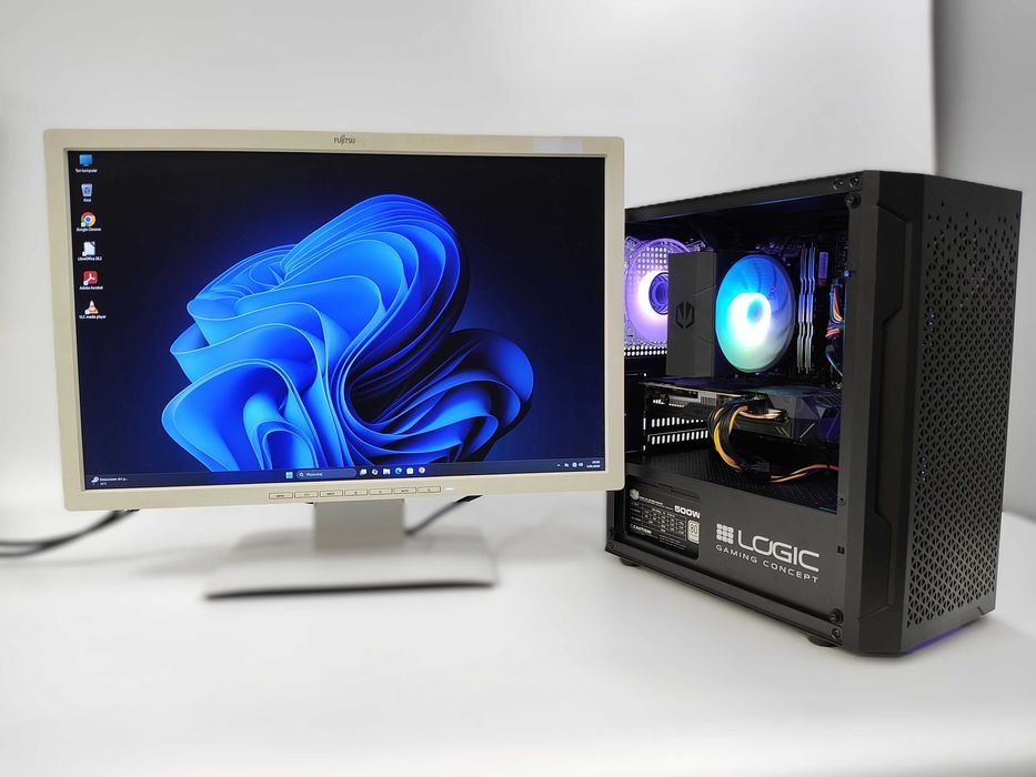 Komputer gamingowy | Intel Core i3-9100F | GTX 1050Ti 4GB | 8GB DDR4 | 256GB SSD + 500GB HDD | Win 11 | + MONITOR GRATIS