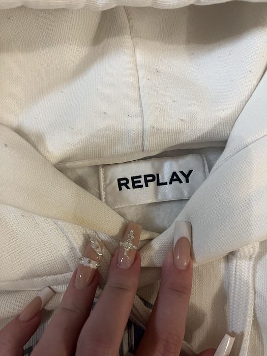 худи replay white