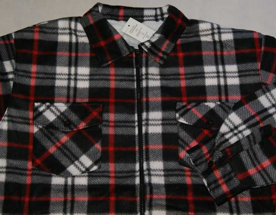 KOSZULA OCIEPLANA męska z misiem duża 8XL szer.154 cm na zamek