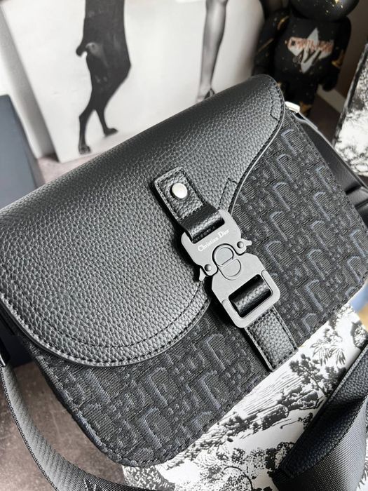 Сумка чоловіча Christian Dior кристиан диор CD діор чорна мужская