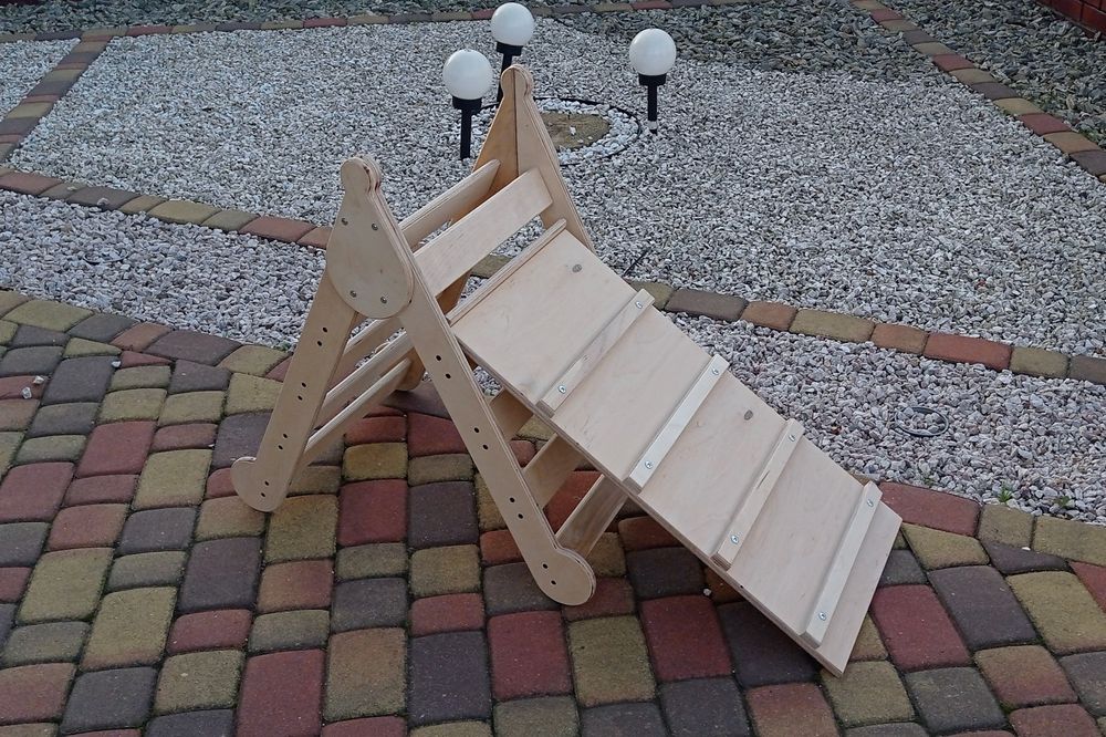 Kraftowy Bujak Montessori + pikler + ścianka wspinaczkowa + poduszka