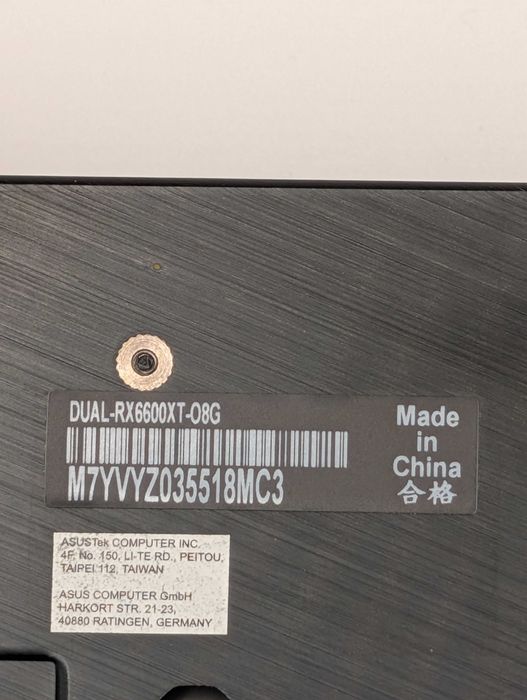 -=ASUS Radeon RX6600XT 8GB=-