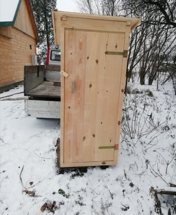 Wychodek drewniany na działkę lub budowę, kibel, WC,