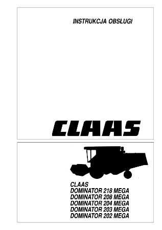 Instrukcja obsługi Claas Mega 202-218