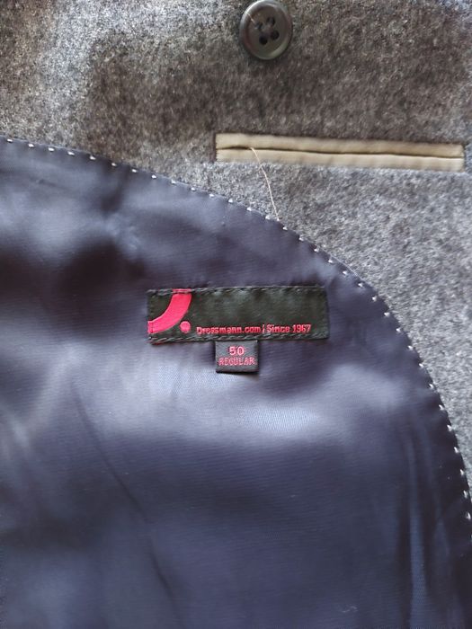 Marynarka Dressmann rozm. 50 R dark grey wool jacket autumn winter warm daily use