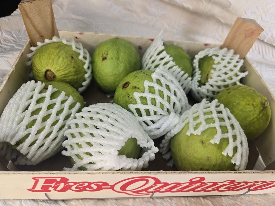 Caixas de goiabas deliciosas para entregas