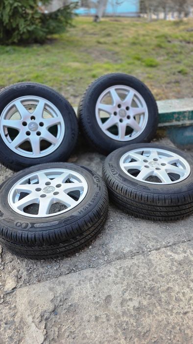 Диски легкосплавні r15 / et45 та шини літні Barum 195/ 65/ r15