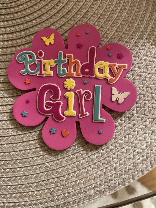 Plakietka z napisem Birthday Girl
