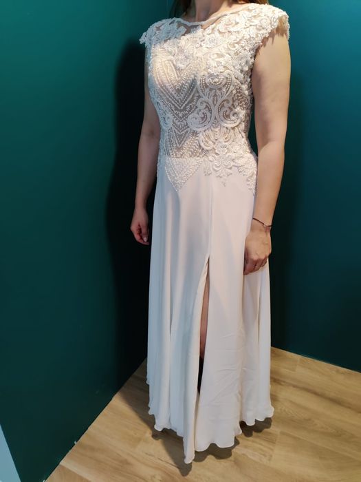 Nowa suknia ślubna Łódź, Boho, muślin