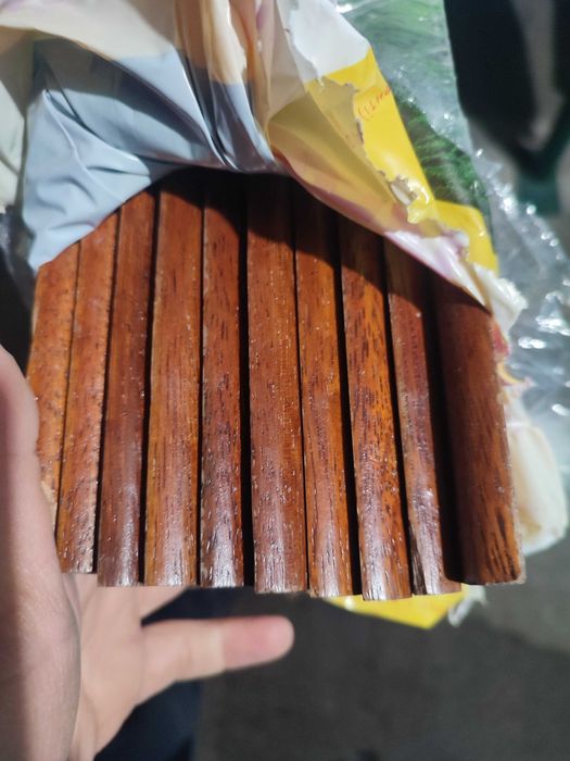 Плінтус для підлоги, натур червоне дерево Мербау, 67 м, Italy, фабріка