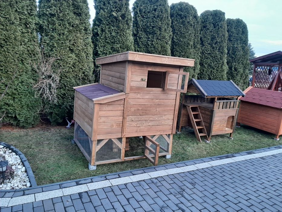 Kurnik dla kur z wolierą