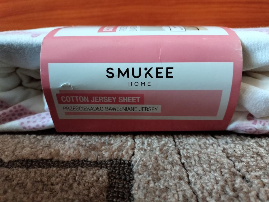 Bawełniane prześcieradło jersey Smukee, 160x200 cm