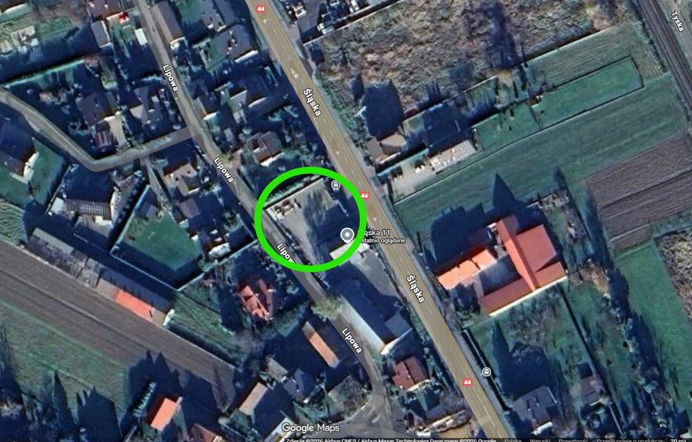 Wynajem działki / placu – Oświęcim, ul. Śląska 11 (DK44)