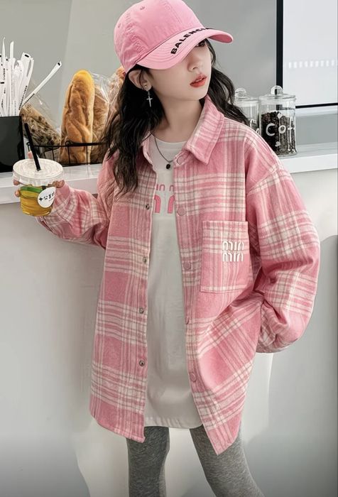 Дитяча одежа для дівчинки в стилі Miu Miu | Хіт сезону 100-160, рожева