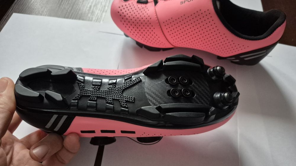 Buty rowerowe gravelowe mtb damskie różowe r.36