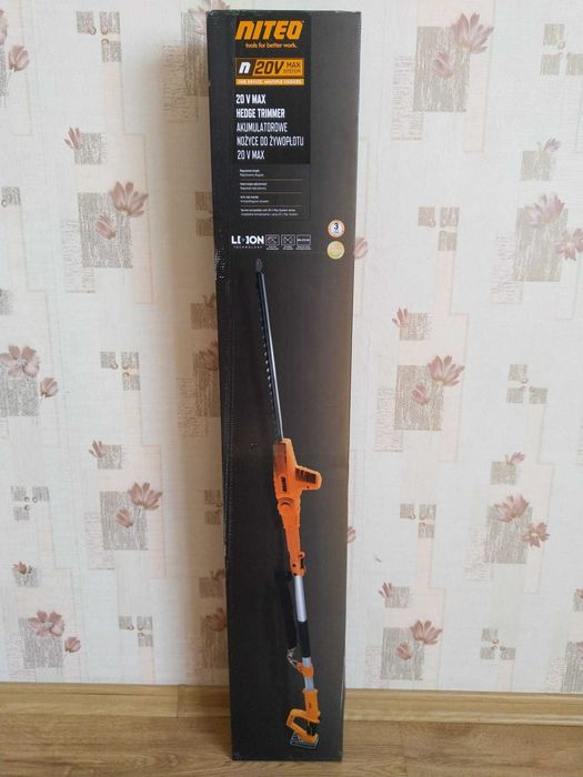 HIT Nożyce do żywopłotu 41cm akumulatorowe 20V z regulacją + pasek