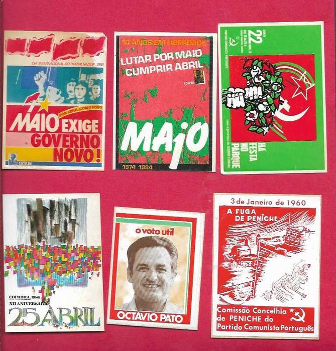 Política - Lote Autocolantes - 25 Abril - PREC - PCP