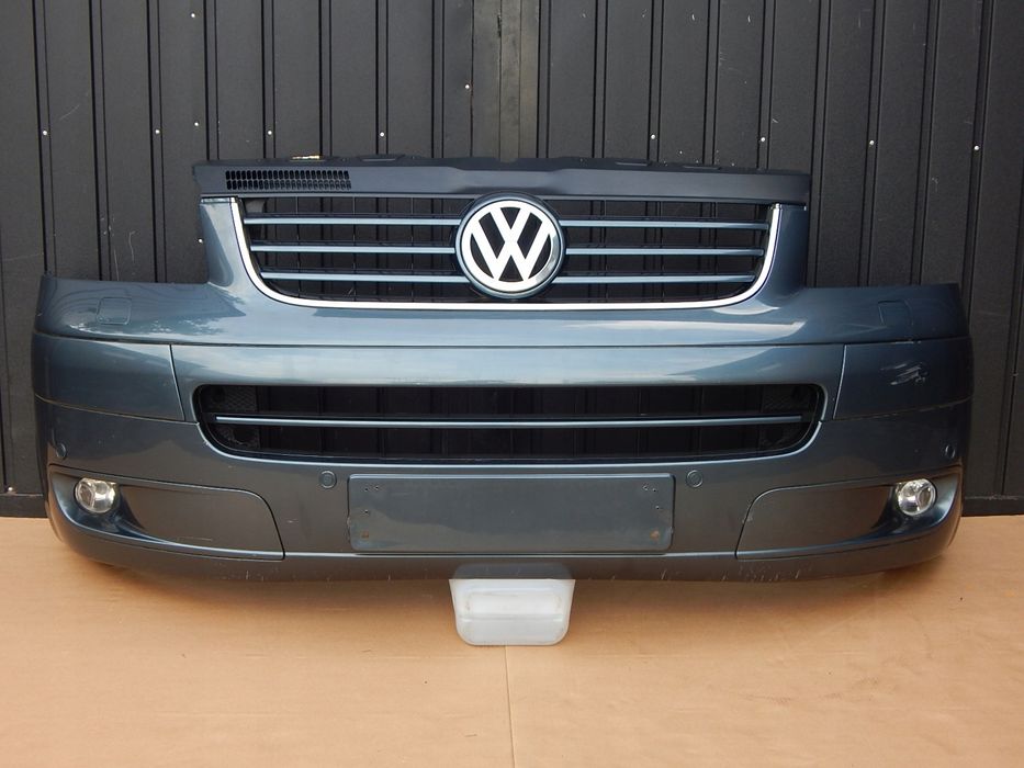 vw t5 caravelle multivan zderzak przód przedni pdc halogen xenon szary