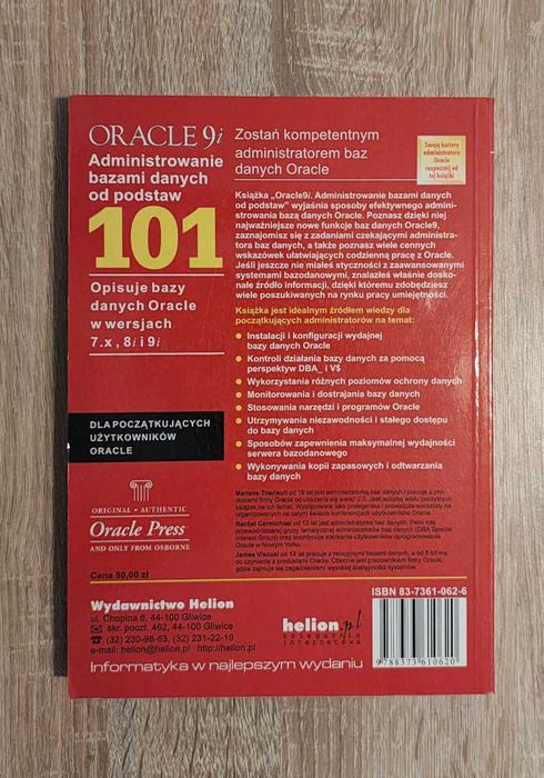 Oracle 9i. Administrowanie bazami danych od podstaw