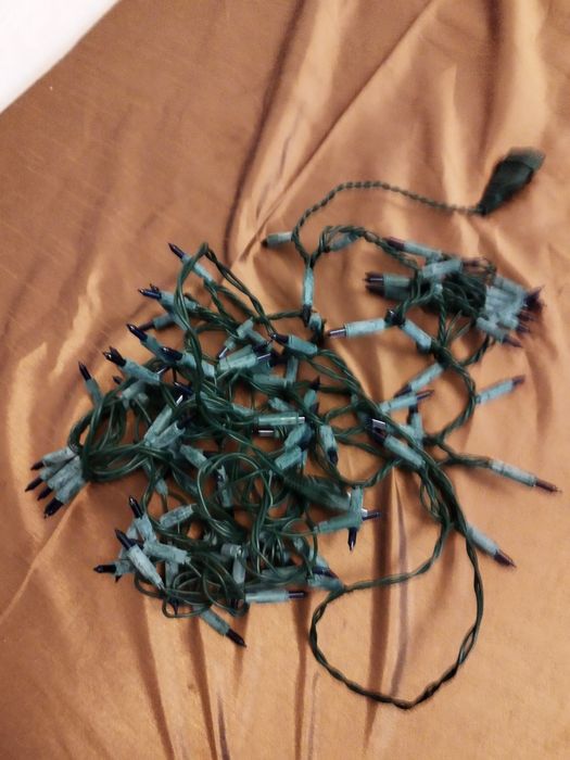 Lampki choinkowe Niebieskie retro