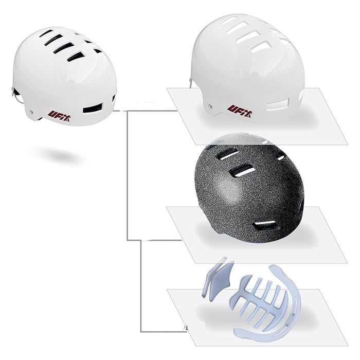 Dziecięcy kask ochronny biały na rower hulajnogę rolki deskorolkę S