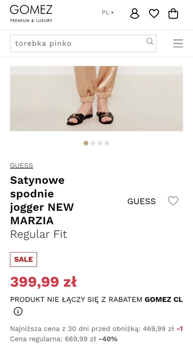 Spodnie GUESS roz.44/46