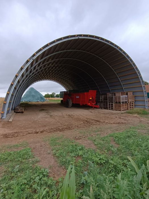 Hala łukowa 14.5 x 20m wys 6.4m ocynk wiata garaż obora magazyn kurnik