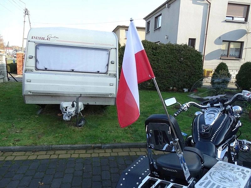 Maszt Motocyklowy Polska Godło Motomaniak