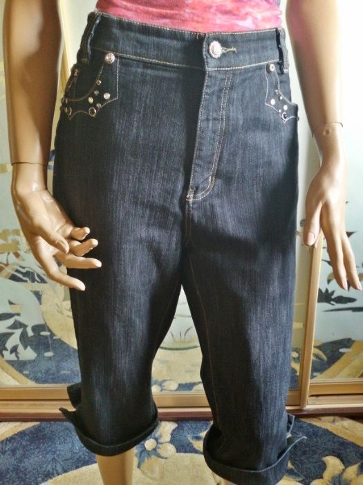 Джинсы, капри "action", стрейч, 100% коттон, 52 размер