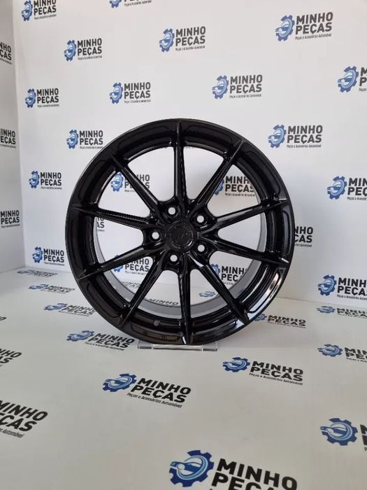 Jantes Japan Racing (JR37) em 17 (5x112) Preto Brilho