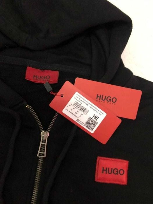 komplet dres Hugo Boss bluza spodnie czarny granat premium