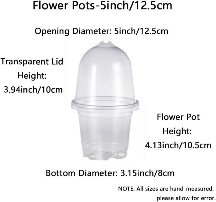 Doniczki do sadzonek z pokrywką wentylacyjną 12szt