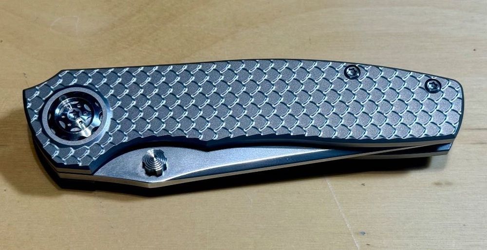 Nóż składany Jufule Duck Titan M390 Silver Dragon Scale 3`