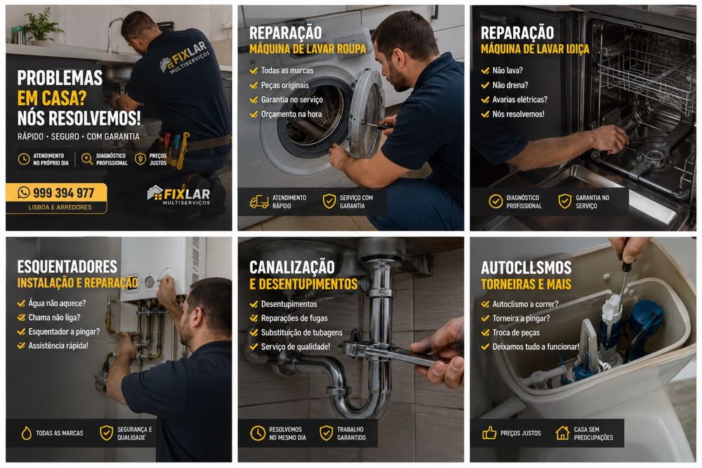 Canalizador | Reparação Máquinas de Lavar | Esquentadores | Desentupimentos | Lisboa