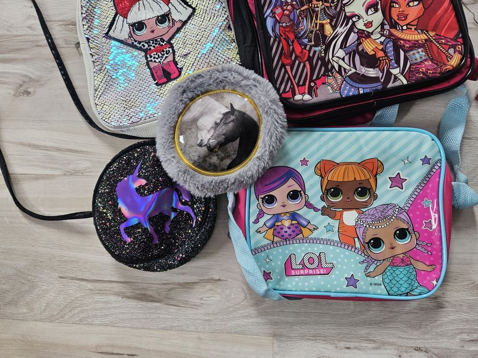 Zestaw plecaków torebek  plecak LOL torebka  monster high