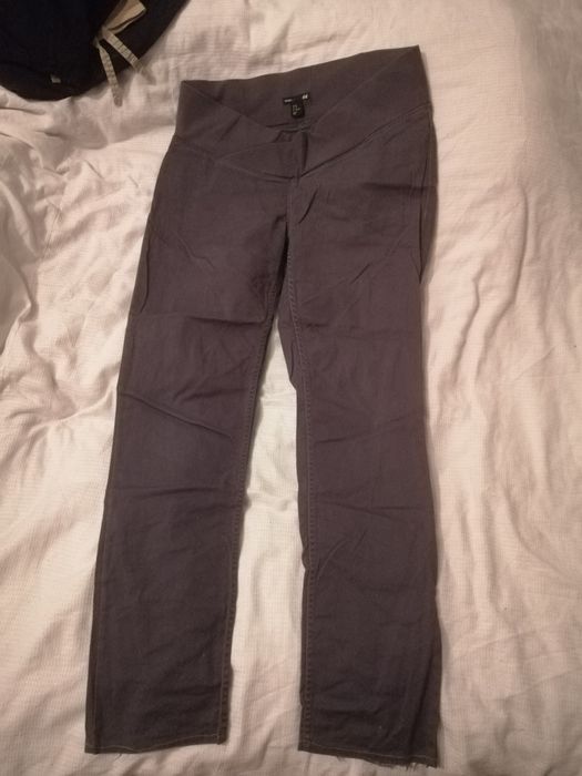 Jeansy ciążowe h&m mam rozm.  40 grafitowe szare