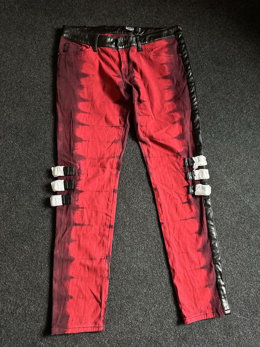 Spodnie Rock Rebel czerwone