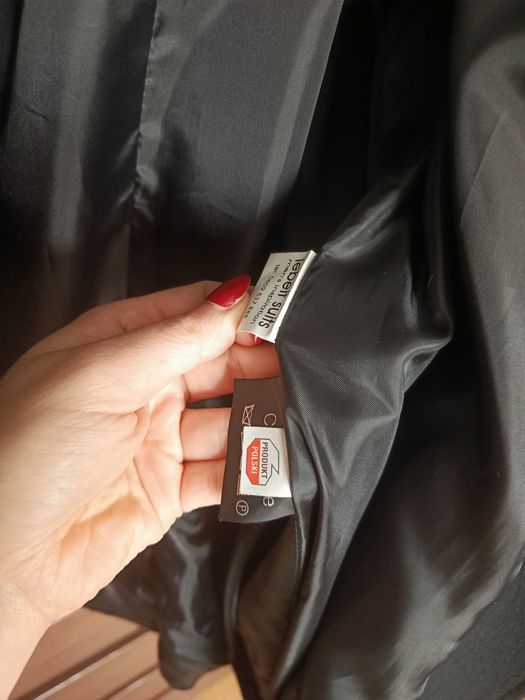 Czarny męski płaszcz xl/xxl